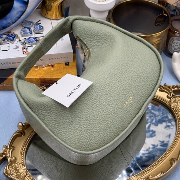 🆕 OROTON 🧿 NWT Clara Mini Convertible Crossbody Bag, Cactus Leather - Picture 14 of 15